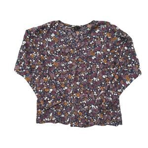 Putumayo Women/s Floral Blouse Small Boho Rayon Button Front Cottagecore